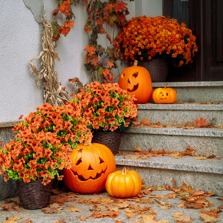 Artificial Flowers Faux Plants Flowers for Outdoor Spring Summer Decoration UV Resistant for Home Planter Porch Window Box Yard