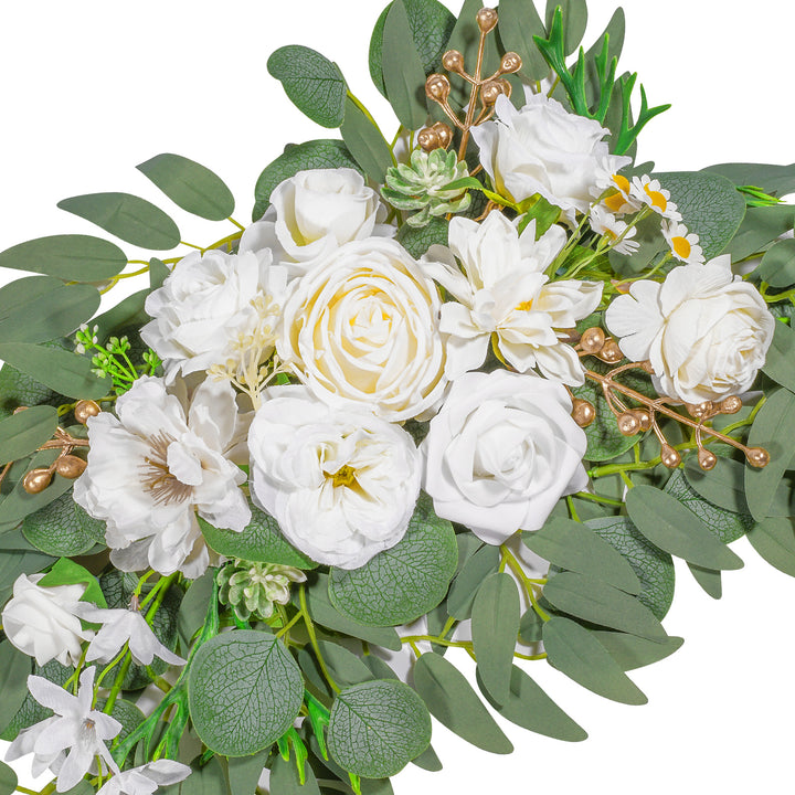 Artificial Flower Swag Set of 2 for Wedding Welcome Signs Wedding Arch Flowers for Wedding Ceremony Arbor