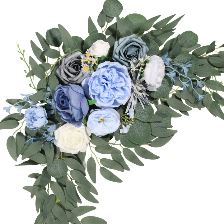 Artificial Flower Swag Set of 2 for Wedding Welcome Signs Wedding Arch Flowers for Wedding Ceremony Arbor