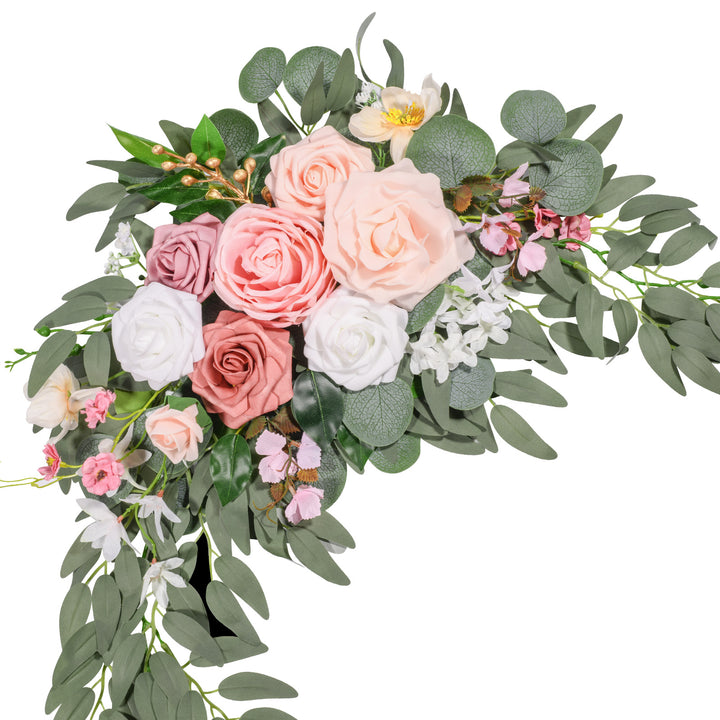 Artificial Flower Swag Set of 2 for Wedding Welcome Signs Wedding Arch Flowers for Wedding Ceremony Arbor