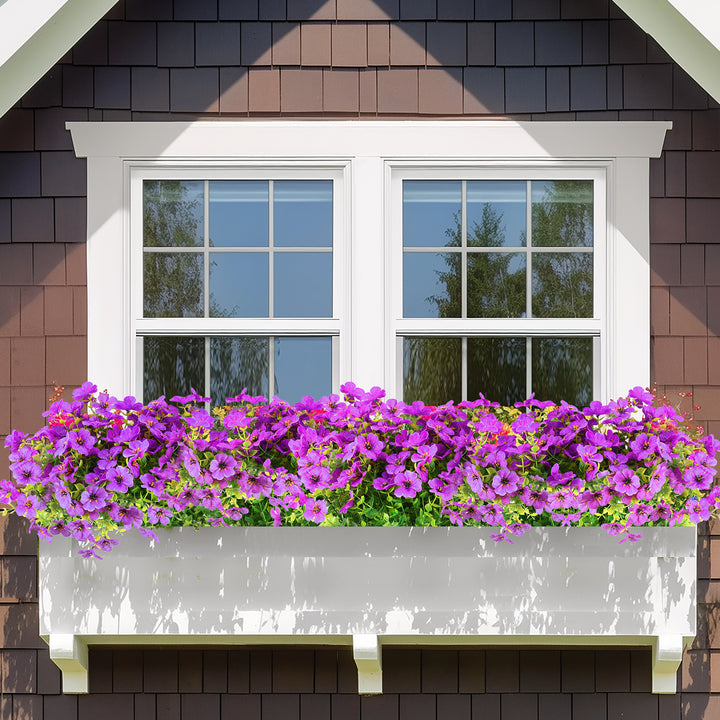 Artificial Flowers Faux Plants Flowers for Outdoor Spring Summer Decoration UV Resistant for Home Planter Porch Window Box Yard