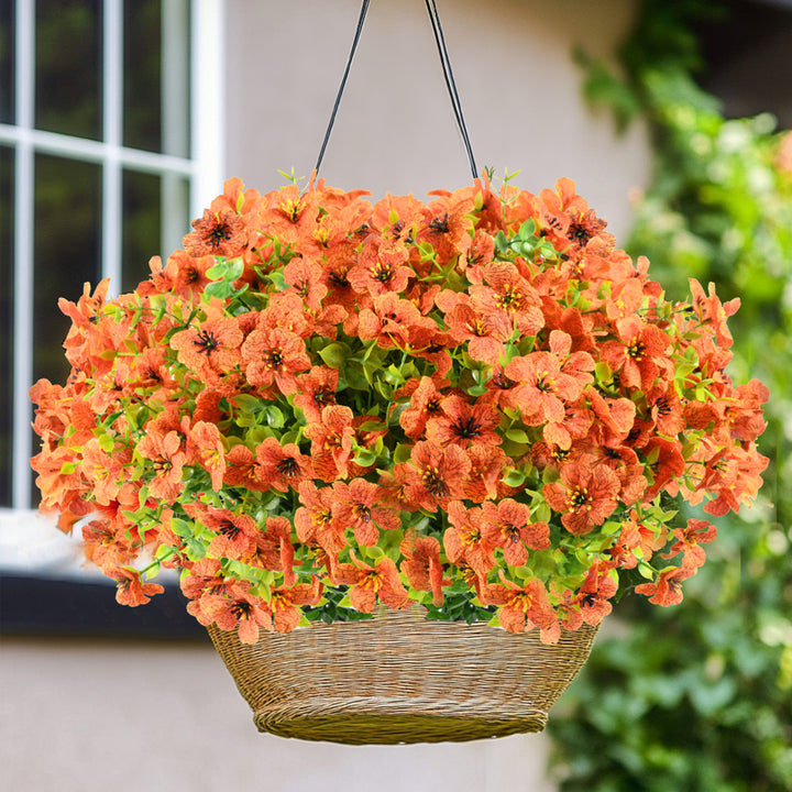 Artificial Flowers Faux Plants Flowers for Outdoor Spring Summer Decoration UV Resistant for Home Planter Porch Window Box Yard