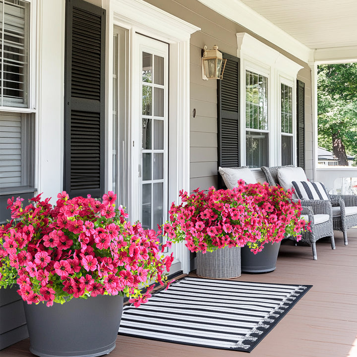 Artificial Flowers Faux Plants Flowers for Outdoor Spring Summer Decoration UV Resistant for Home Planter Porch Window Box Yard