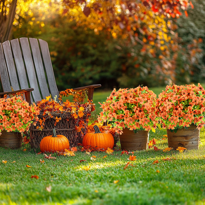 Artificial Flowers Faux Plants Flowers for Outdoor Spring Summer Decoration UV Resistant for Home Planter Porch Window Box Yard