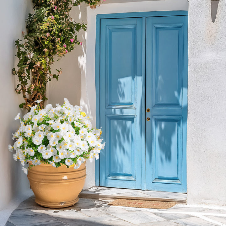 Artificial Flowers for Outdoor UV Resistant Fake Silk Morning Glory Flowers for Home Planter Porch Window Box Yard