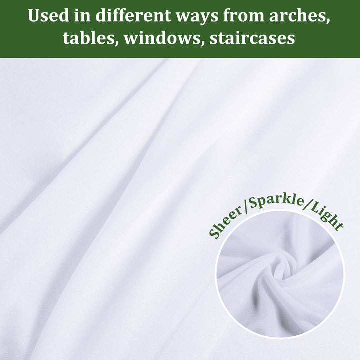 Wedding Arch Flowers Kit 2pcs Artificial Floral Swag Arrangement with 1pcs Drape for Wedding Ceremony Arbor Backdrop Decoration