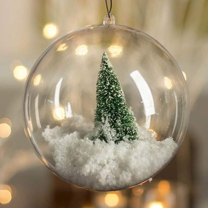 20 Pack Clear Plastic Fillable Ornament Ball  for Christmas,Holiday, Wedding,Party,Home Decor