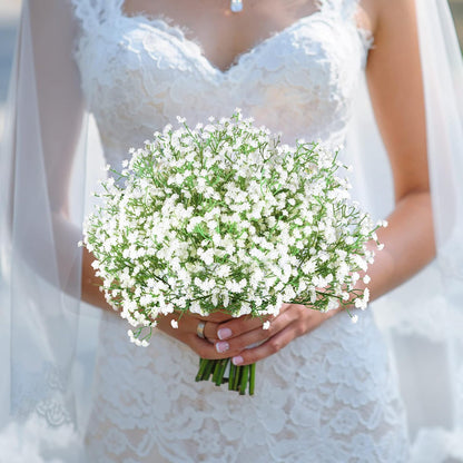 Babys Breath Artificial Flowers,12 Pcs Gypsophila Real Touch Flowers for Wedding Party Home Garden Decoration