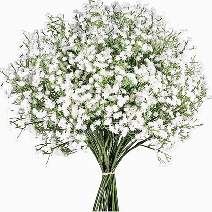 Babys Breath Artificial Flowers,12 Pcs Gypsophila Real Touch Flowers for Wedding Party Home Garden Decoration