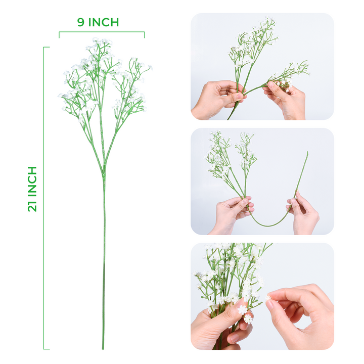 Babys Breath Artificial Flowers,Gypsophila Real Touch Flowers for Wedding Party Home Garden Decoration